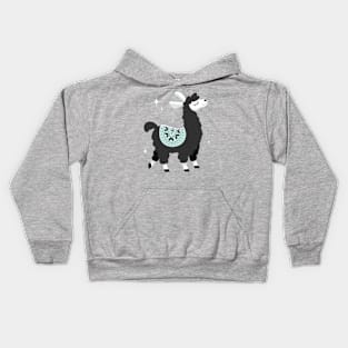 Happy Lama - Water green Kids Hoodie